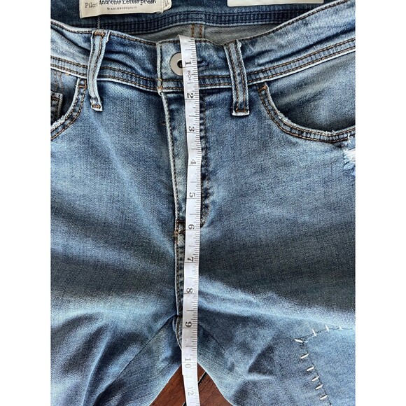 Anthropologie Pilcro & The Letterpress Women's Patchwork Slim Boyfriend Jeans 26 - Picture 12 of 12